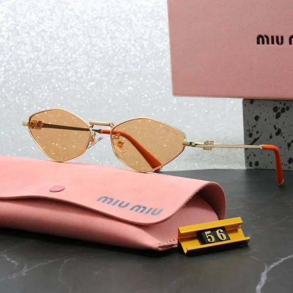 MIUMIU Eyewear - Óculos de sol geométrico com logo - Image 8