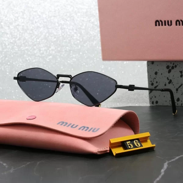 MIUMIU Eyewear - Óculos de sol geométrico com logo - Image 7