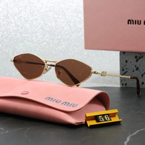 MIUMIU Eyewear - Óculos de sol geométrico com logo - Image 2