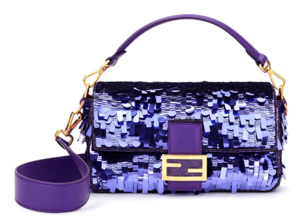 Fendi Baguette Bag Purple Sequin